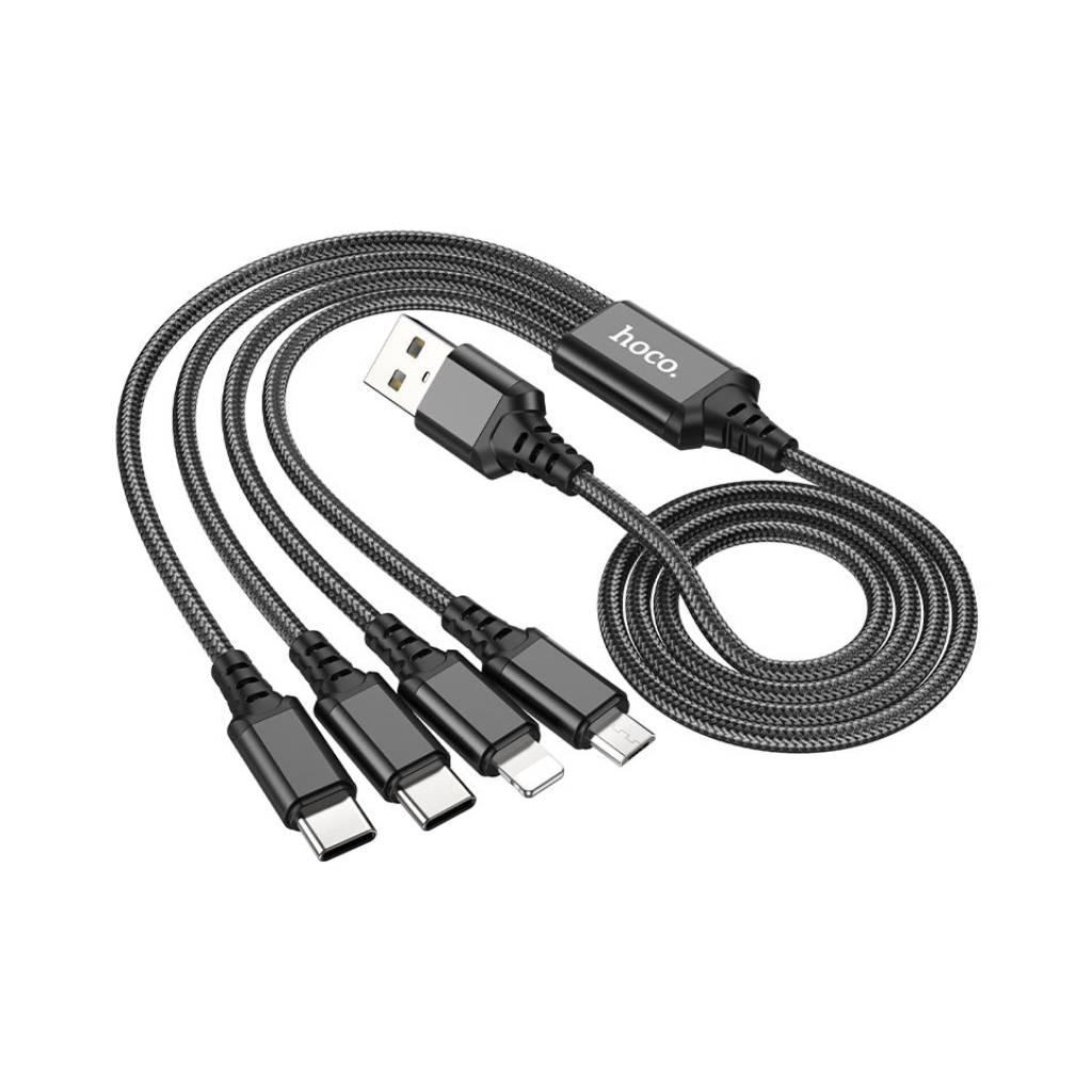 Hoco X76 Charging Cable 2x Lightning/Type C/Micro-USB 3.2 ft